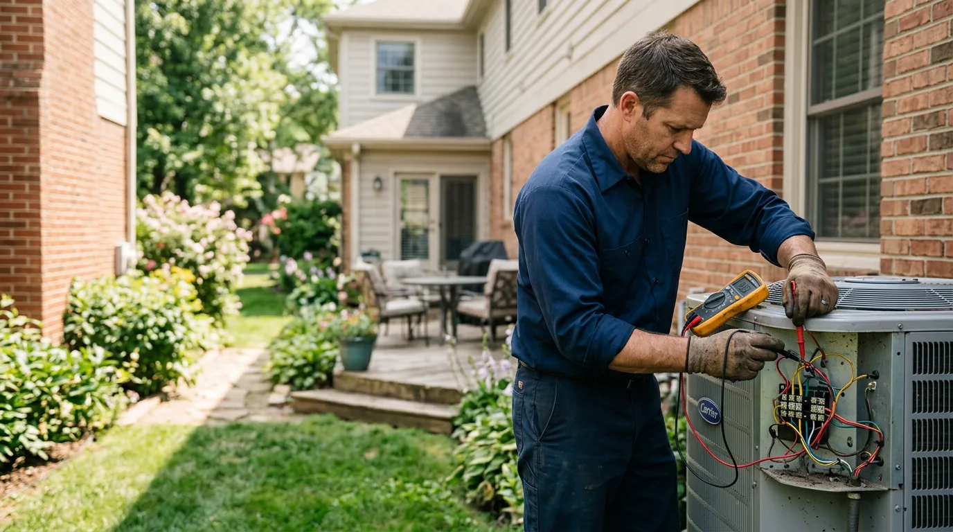 HVAC technician working near Dufur, OR